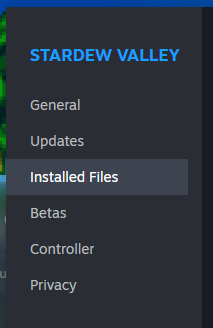go to INSTALLED FILES