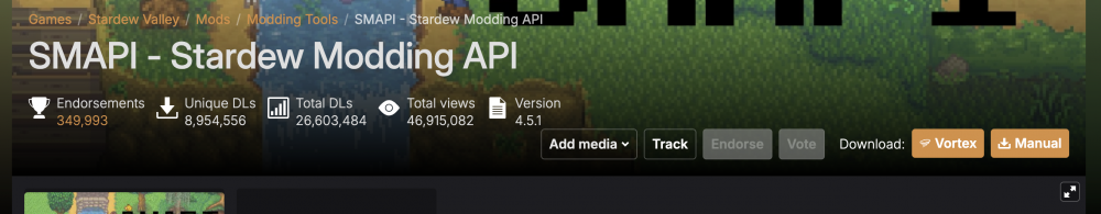 location of Manual Download button on nexusmods.com
