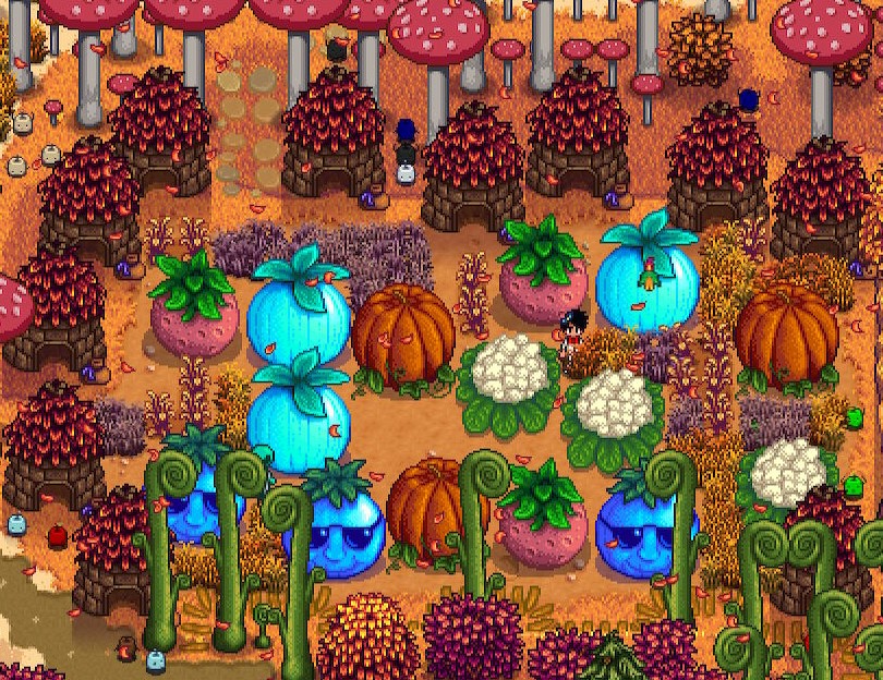 7. Junimo Village and Their Big Crops.JPG