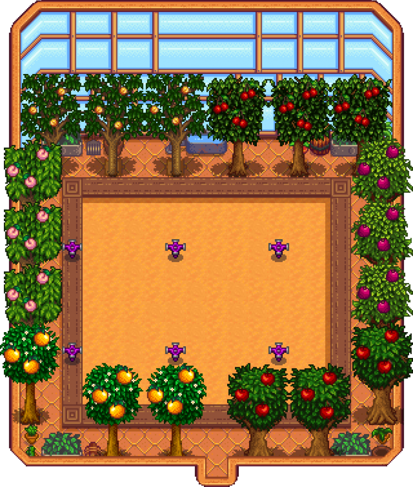 Stardew do trees in the greenhouse produce fruit year round